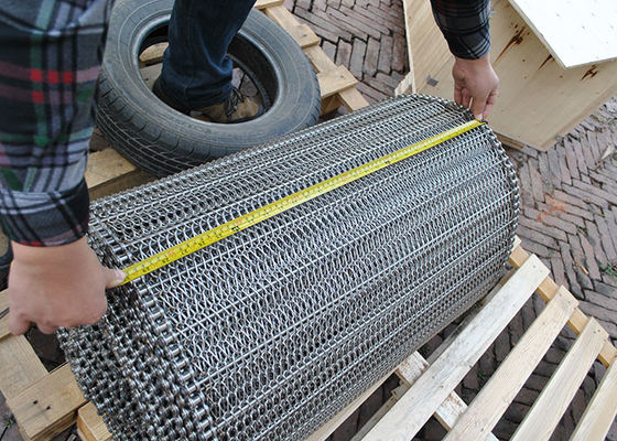 Ein guter Preis. Breite FDA-Kette Mesh Conveyor Belt For Drying der Lebensmittelindustrie-0.2m Online