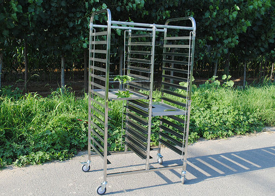Edelstahl-Tray Rack Trolley With Heats SGS 1.2mm widerstehende Räder