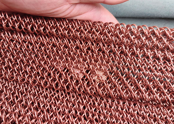 Aluminiumdraht-Mesh Curtains 20mm des metallkaskaden-Spulen-Drapierungs-1.2mm dekorative Öffnung