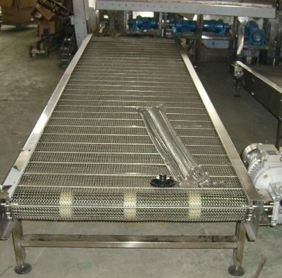 25.4mm Neigung 304 SGS-Stahl-Mesh Conveyor Belt With Chain-Verbindung