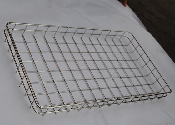 2.0mm Edelstahl-Draht Mesh Tray Silver Polished