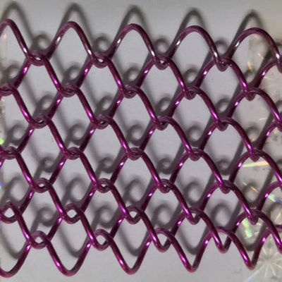 Dekorativer Draht-Mesh For Wall Panels Ands des Kohlenstoffstahl-3*3mm verschobene Decke